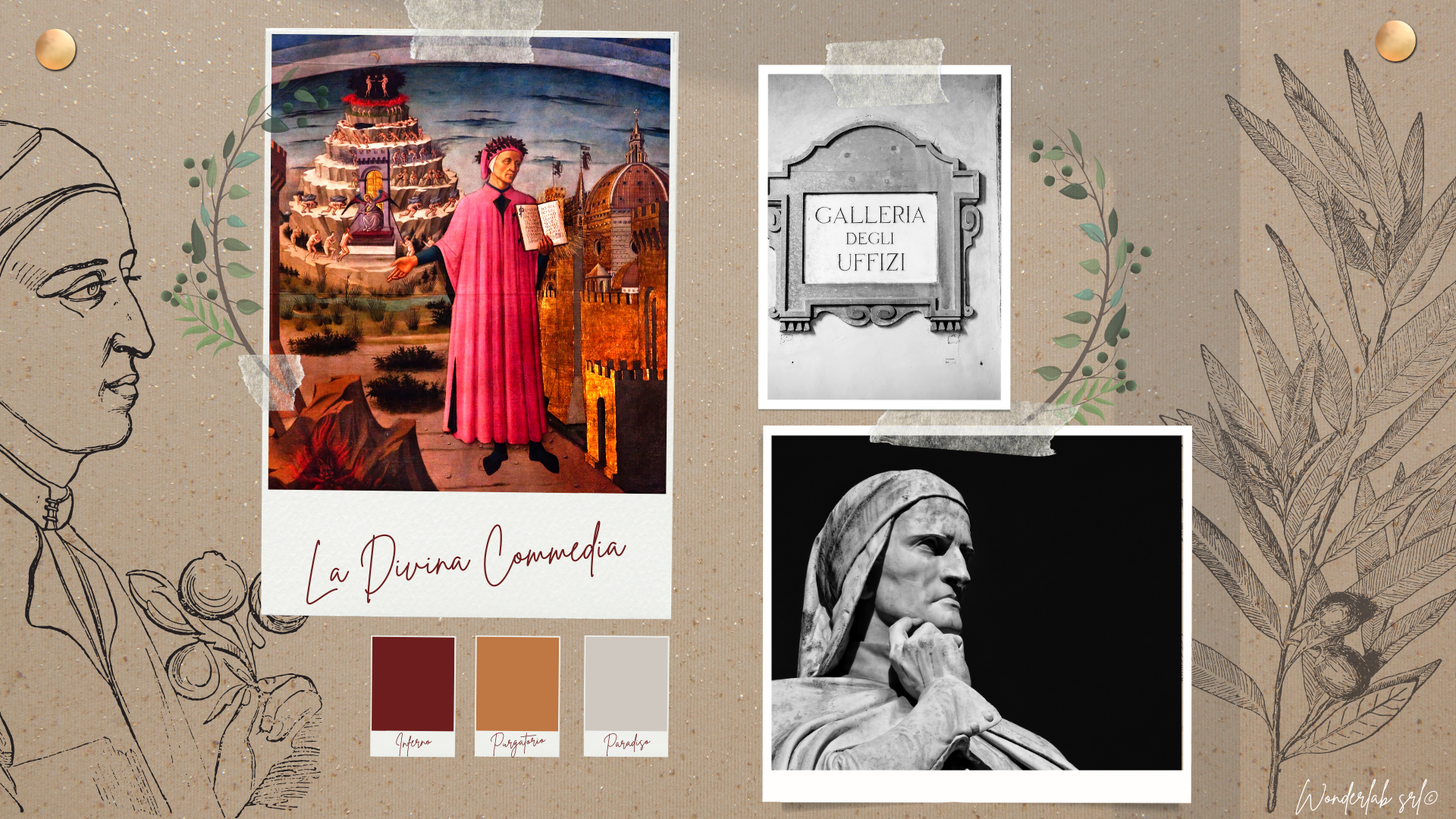 Copia di brown and maroon realistic color inspiration moodboard photo collage